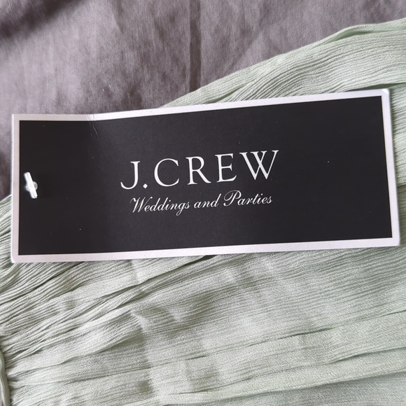 J.Crew Pistachio Green Strapless Silk Dress Size 00 - Picture 5 of 7